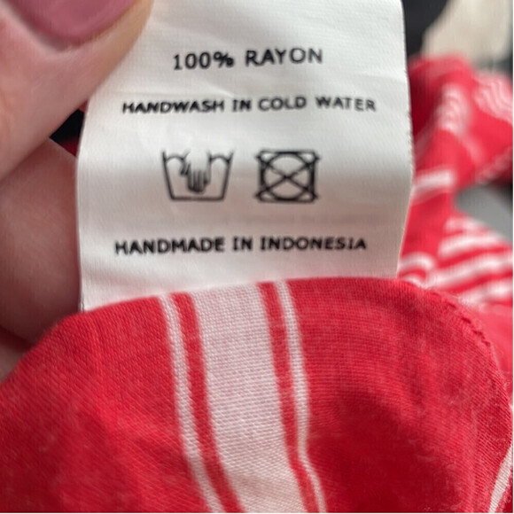 Revolve faithful the brand off the shoulder striped shirt roll up sleeve sz lg - Picture 7 of 14